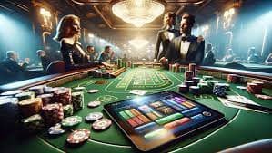 Ilustrasi pengguna menikmati hiburan live casino secara percaya diri dengan platform olxtotototo